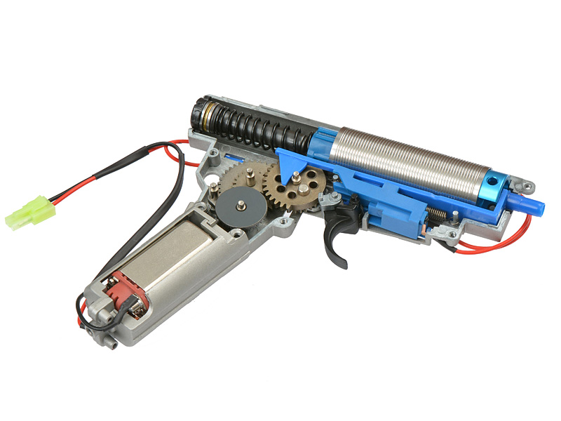 Cyma V3 - Komplettgearbox für AK mit Neodymmagnet-Motor, Federschnellwechselsystem, mit Hauptfeder für S-AEG