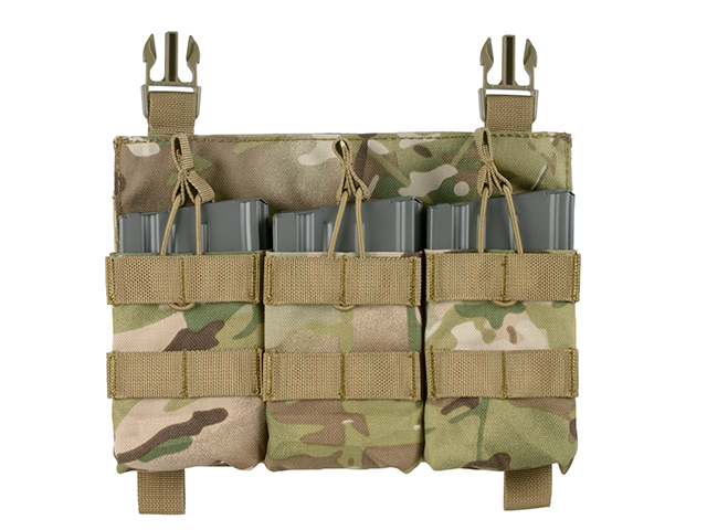 Buckle Up Triple SR25/AR-10/M14/SCAR-H Pouch Panel - MC Buckle Up Triple SR25/AR-10/M14/SCAR-H Pouch Panel - MC