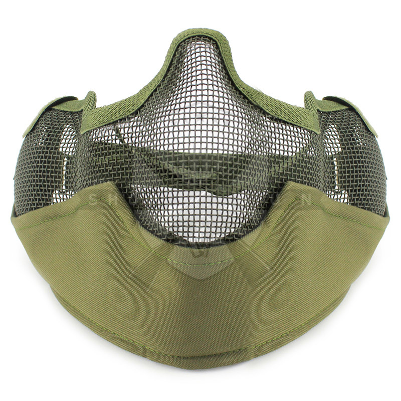 Basic Gittermaske mit Ohrenschutz (Oliv) Basic Gittermaske mit Ohrenschutz (Oliv)