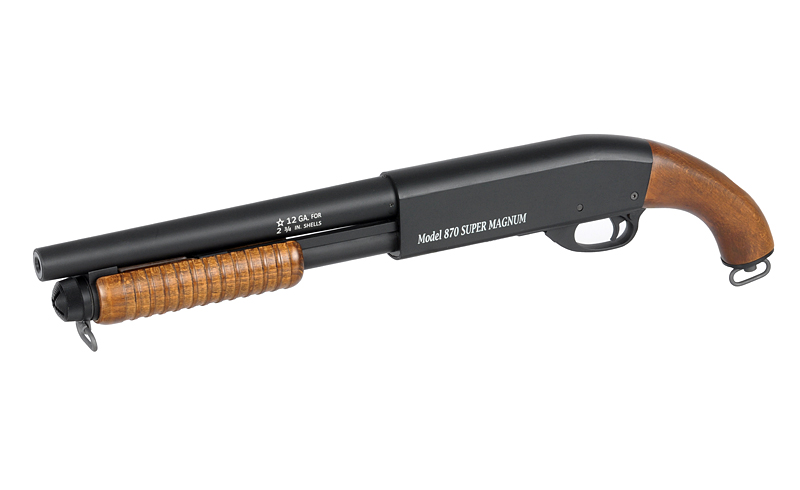 ST870 Pump Action Shotgun max. 0,5J Federdruck, Echtholz, Pistolengriffvariante