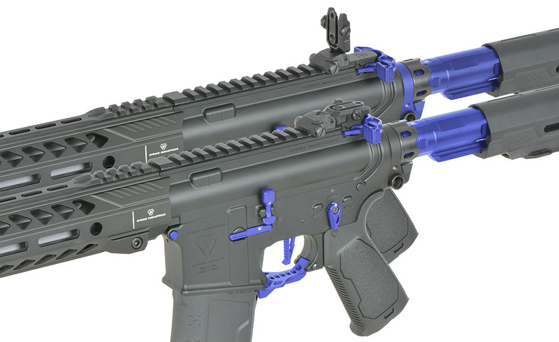 Strike Industries 13.5" Raiders Competition S-AEG mit Eshooter ETU, blaue Elemente