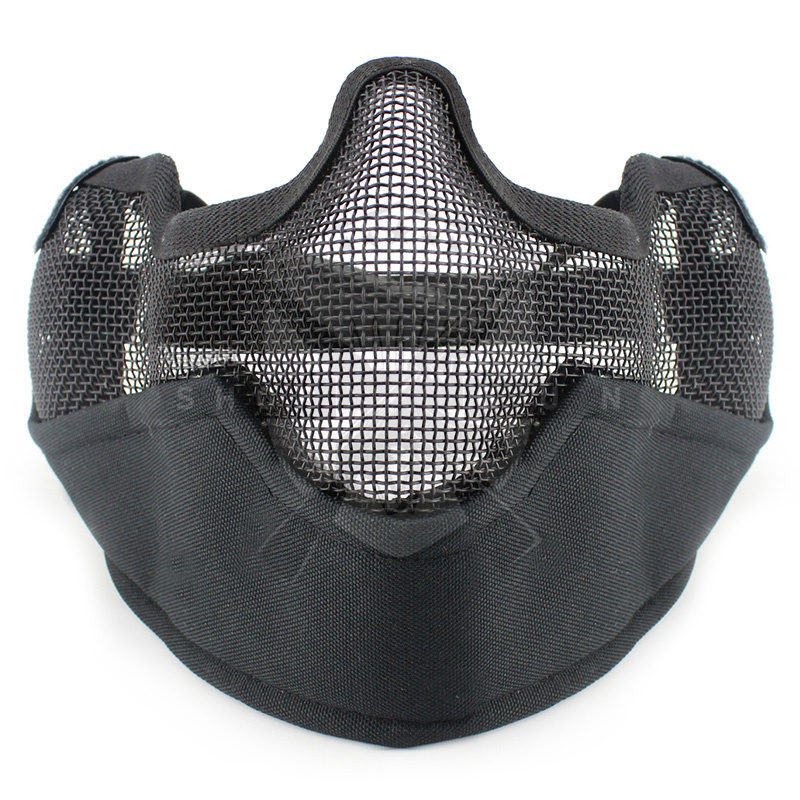 Basic Gittermaske mit Ohrenschutz (Schwarz) Basic Gittermaske mit Ohrenschutz (Schwarz)