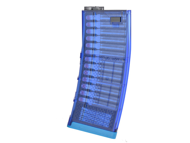 180rds Lancer System L5AWM 556 Style Midcap in "Trainsave-Blue"