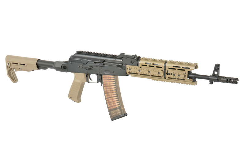 Strike Industries AK-TRAX mit Eshooter ETU max. 0,5J AEG TAN