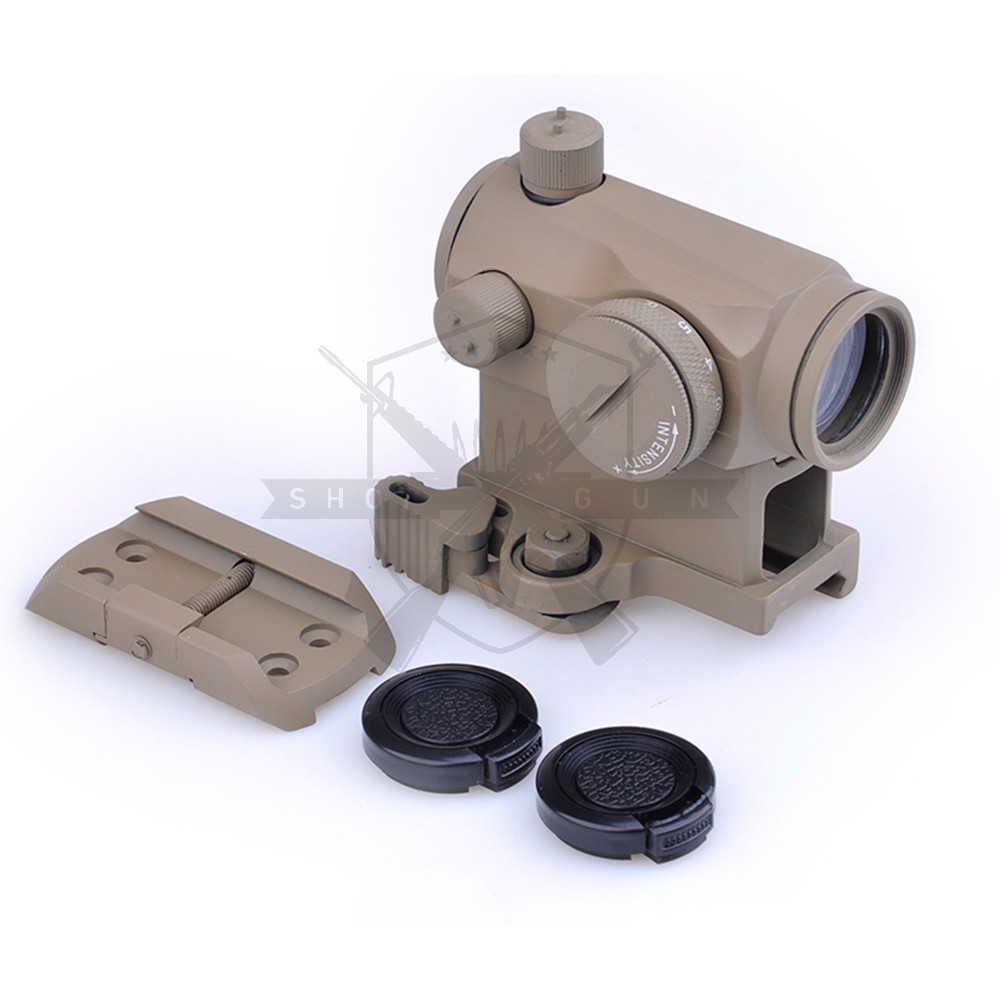 Set: T1 Red/Green Dot -Nachbau mit QD Mount und Lowmount (TAN)