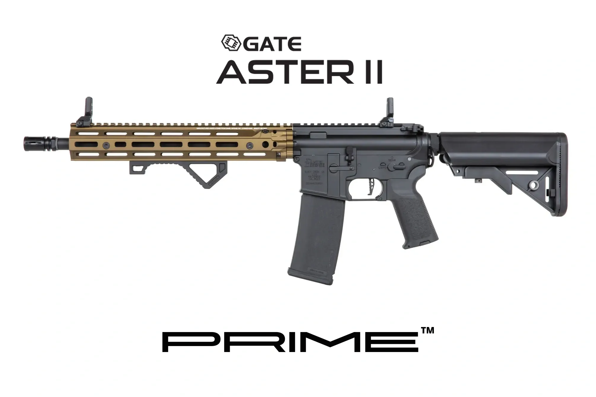 Daniel Defense® RIS III 12,5'' SA-P28 PRIME S-AEG mit ASTERII Bluetooth E.T.U, Dark Matter 27K Brushless Motor und Speedgears (CB)