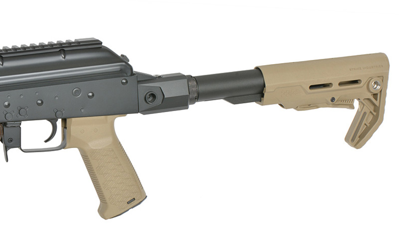Strike Industries AK-TRAX mit Eshooter ETU max. 0,5J AEG TAN