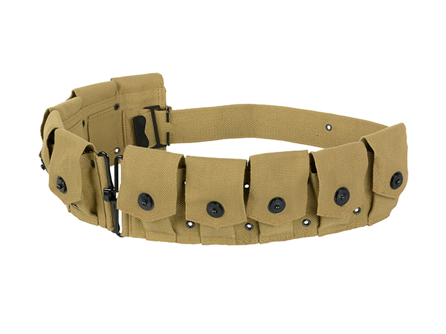 US WW2 M1 Garand Rifle 10-pouches Cartridge Belt [8FIELDS]
