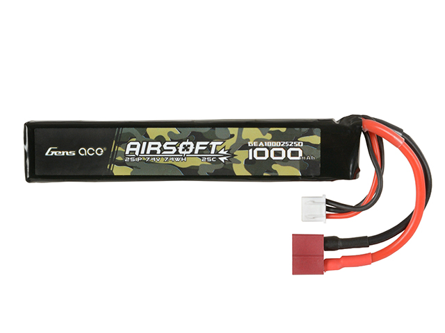 Gens Ace 25C 1000mAh 2S1P 7.4V Sticktype mit T-Stecker