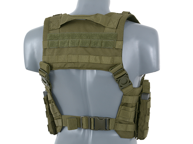 Split Front Chest Harness - Olive [8FIELDS]