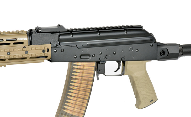 Strike Industries AK-TRAX mit Eshooter ETU max. 0,5J AEG TAN