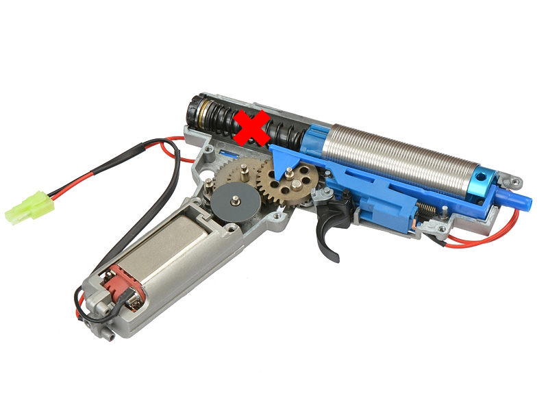 Kopie von Cyma V3 - Komplettgearbox für AK mit Neodymmagnet-Motor, Federschnellwechselsystem, mit Selectorplate für max. 0,5J AEG #1