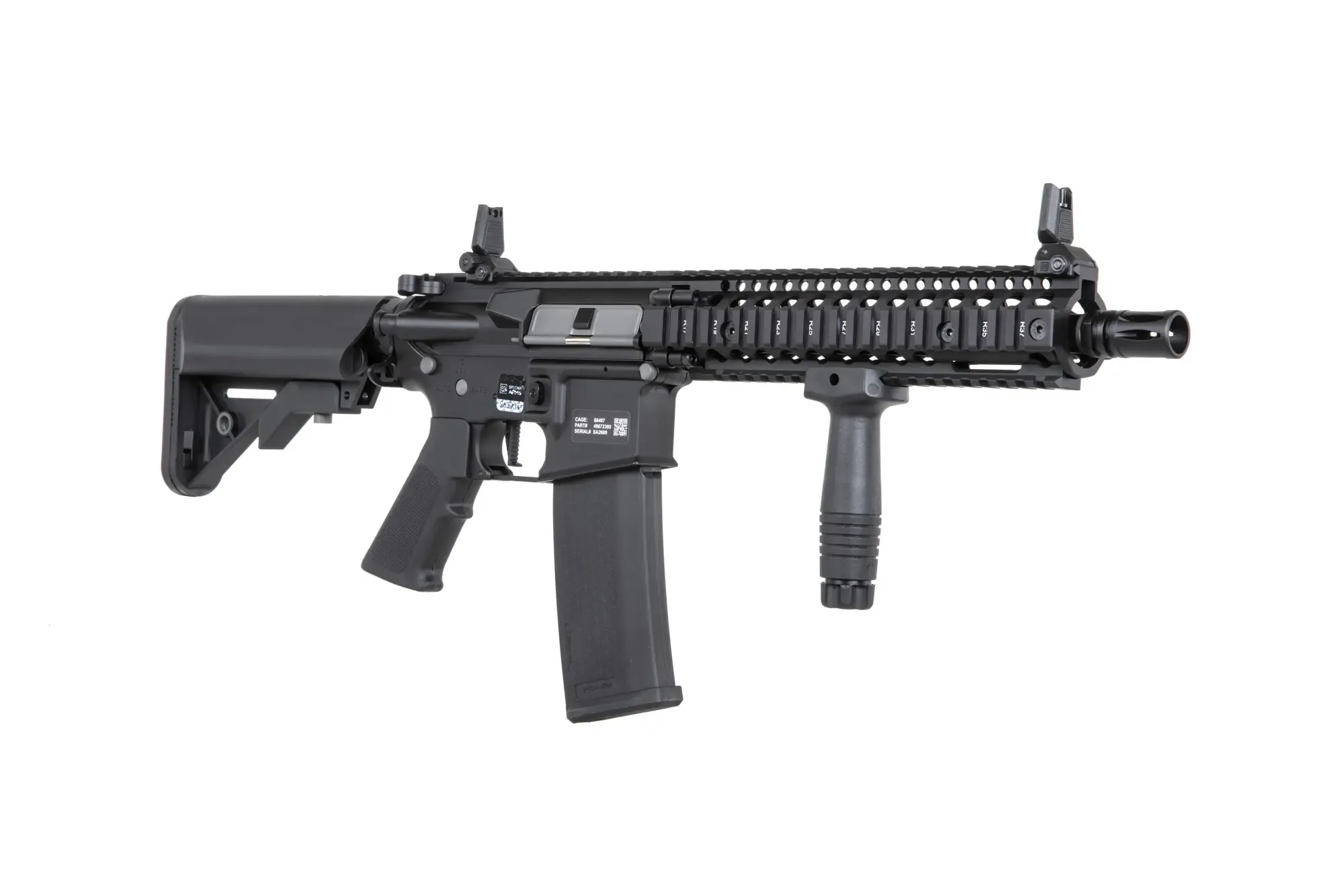 Daniel Defense® MK18 SA-P19 PRIME max. 0,5J AEG mit ASTERII Bluetooth E.T.U, Dark Matter 27K Brushless Motor und Speedgears (BK)