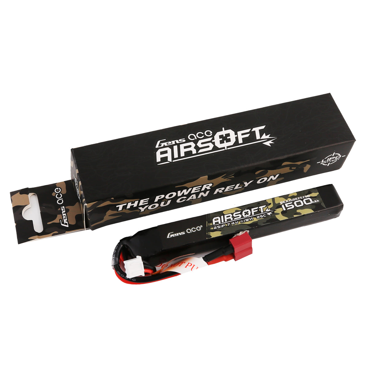 Gens Ace 25C 1500mAh 2S1P 7.4V Sticktype mit T-Stecker