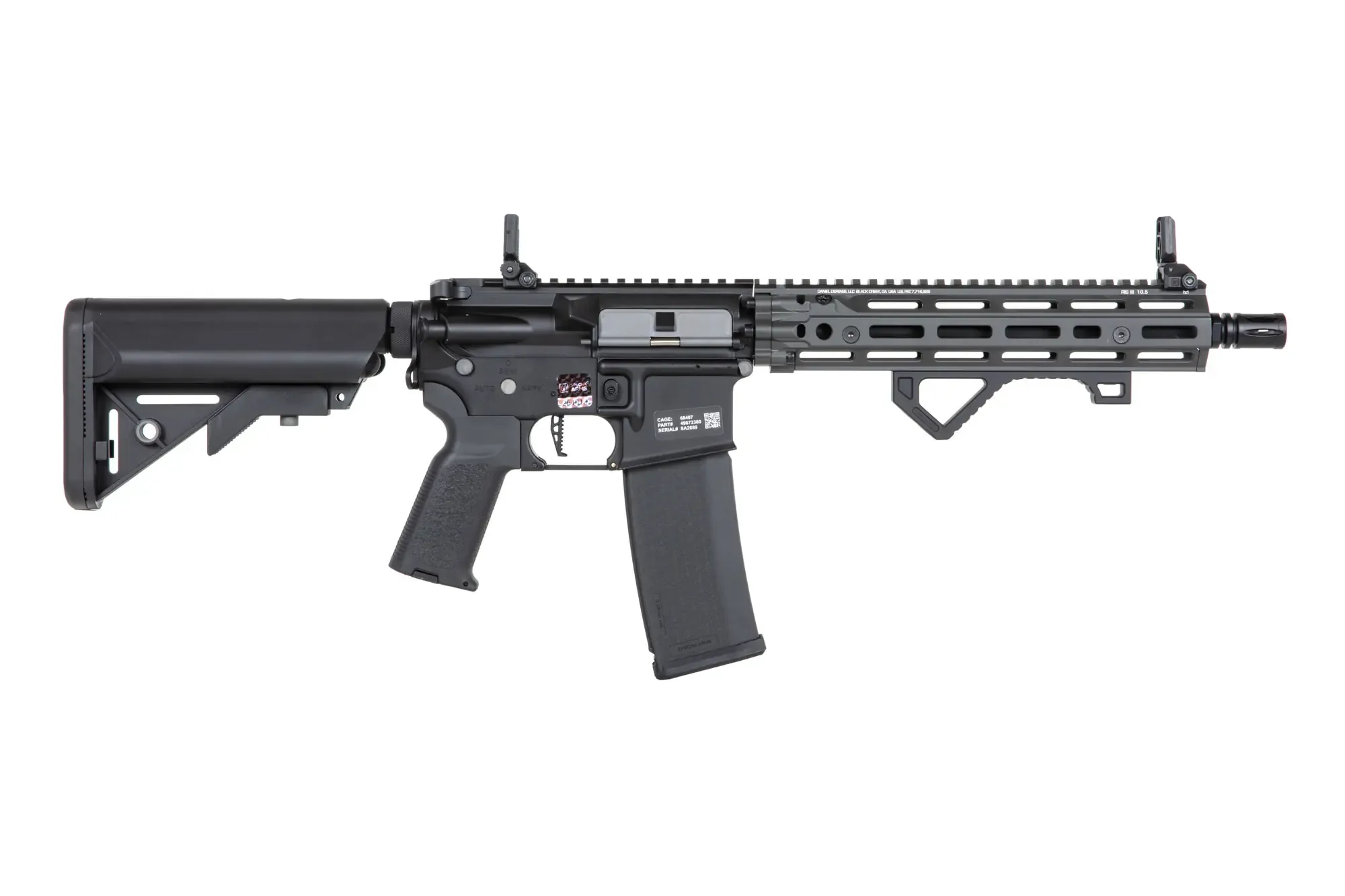 Daniel Defense® RIS III 10,5'' SA-P27 PRIME max. 0,5J AEG mit ASTERII Bluetooth E.T.U, Dark Matter 27K Brushless Motor und Speedgears (GR)