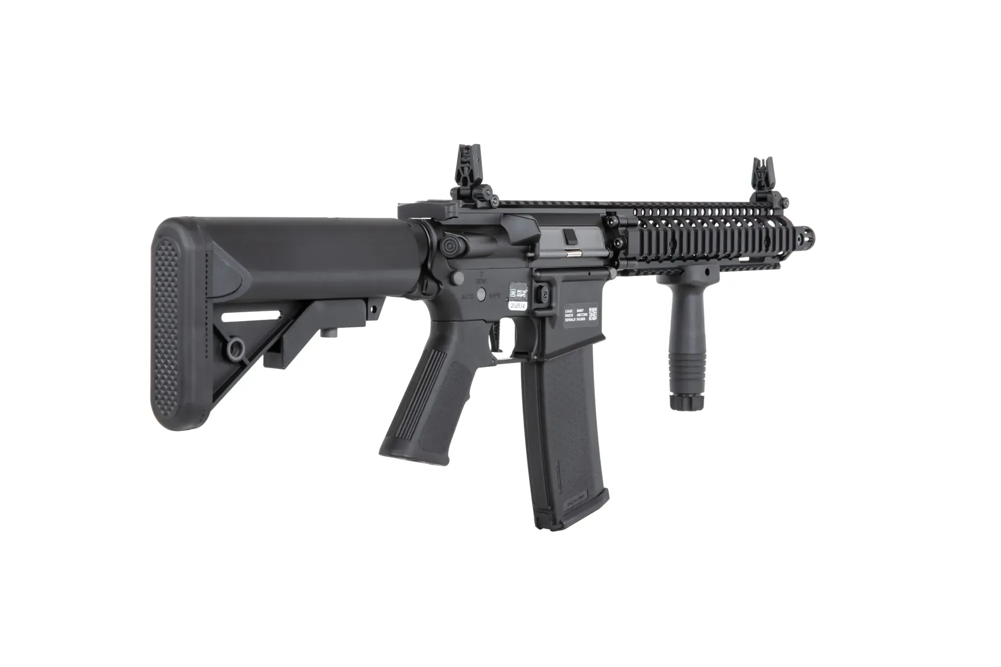 Daniel Defense® MK18 SA-P19 PRIME max. 0,5J AEG mit ASTERII Bluetooth E.T.U, Dark Matter 27K Brushless Motor und Speedgears (BK)