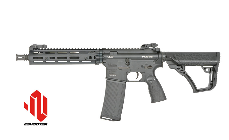 Daniel Defense MK18 RIII 10.3" max. 0,5J AEG mit Eshooter ETU, Schwarz