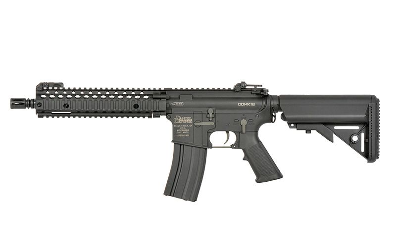 Team BLUE Starterset: S&T Daniel Defense MK18 mit E.T.U & Mosfet, max 0,5J tuned-AEG mit Akku, Ladegerät, Tuning