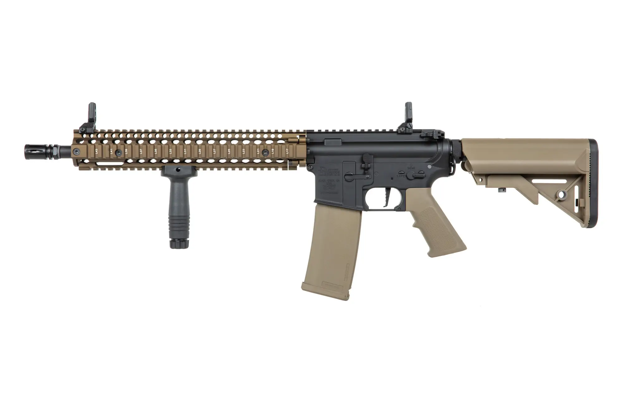Daniel Defense® M4A1 Sopmod Block II SA-P26 PRIME max. 0,5J AEG mit HAL E.T.U, Dark Matter 27K Brushless Motor und Speedgears (CB) 
