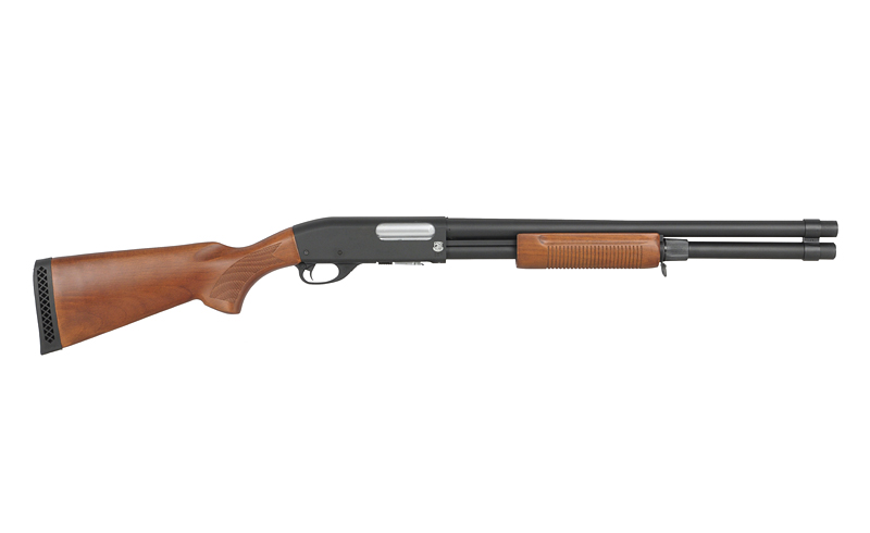 ST870 Pump Action Shotgun max. 0,5J Federdruck, Echtholz, lange Version
