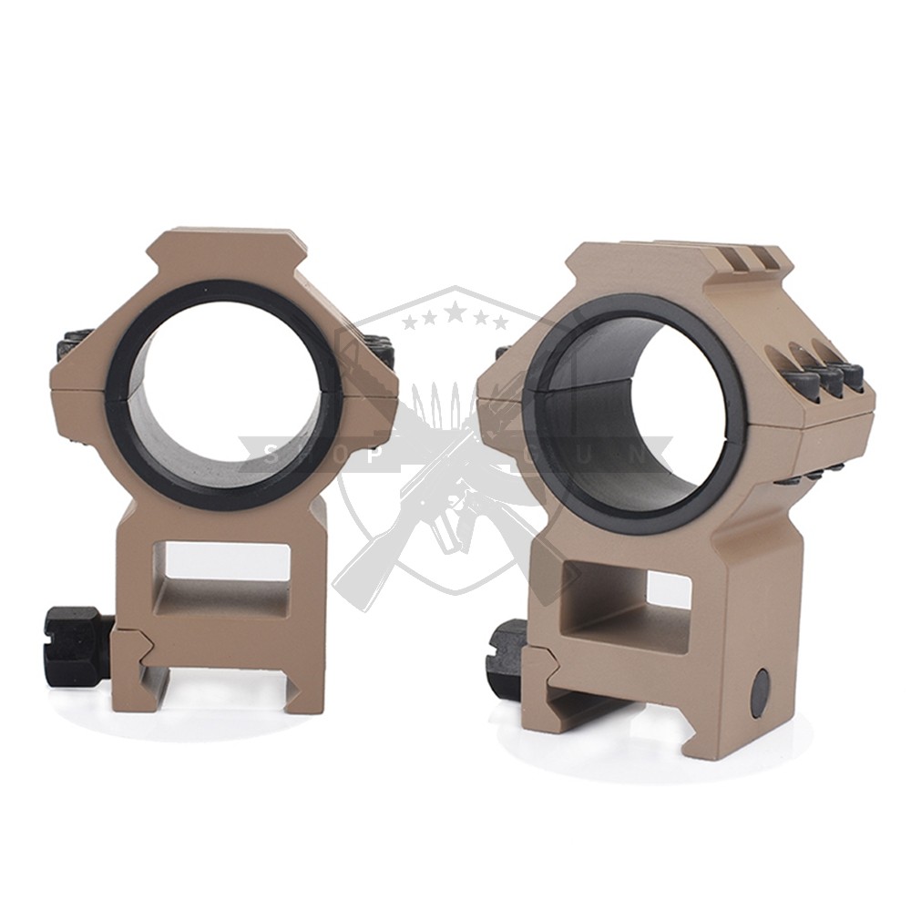 Top railed 25.4mm-30mm Fernrohrmontage (2-er Set) (TAN) Top railed 25.4mm-30mm Fernrohrmontage (2-er Set) (TAN)