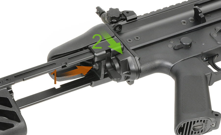 FN SCAR-SC Subcarbine mit EShooter ETU, max 0,5J AEG