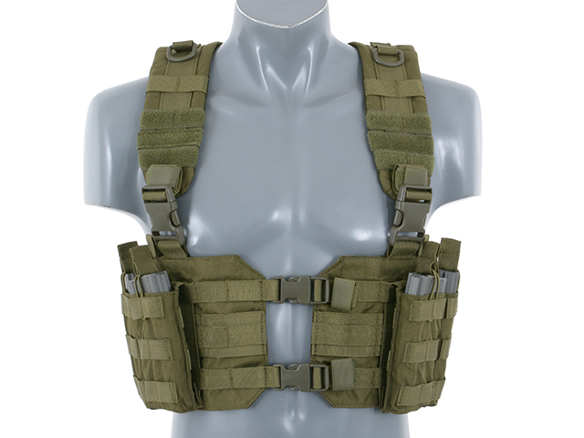 Split Front Chest Harness - Olive [8FIELDS]