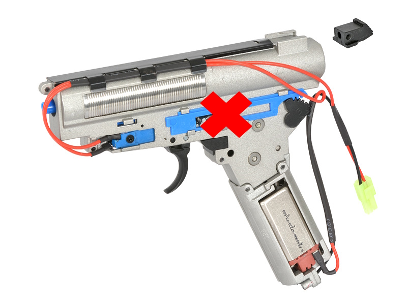 Cyma V3 - Komplettgearbox für AK mit Neodymmagnet-Motor, Federschnellwechselsystem, mit Hauptfeder für S-AEG