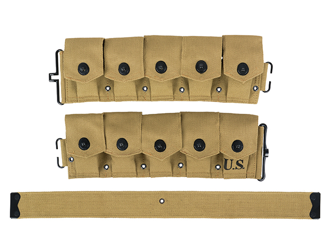 US WW2 M1 Garand Rifle 10-pouches Cartridge Belt [8FIELDS]