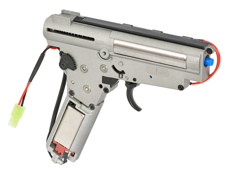 Cyma V3 - Komplettgearbox für AK mit Neodymmagnet-Motor, Federschnellwechselsystem, mit Selectorplate für max. 0,5J AEG Cyma V3 - Komplettgearbox für AK mit Neodymmagnet-Motor, Federschnellwechselsystem, mit Hauptfeder für S-AEG