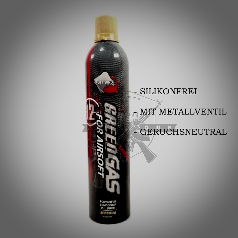 Puff-Dino 600ml Greengas SILIKONFREI Puff-Dino 600ml Greengas SILIKONFREI
