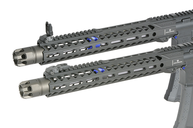 Strike Industries 13.5" Raiders Competition S-AEG mit Eshooter ETU, blaue Elemente