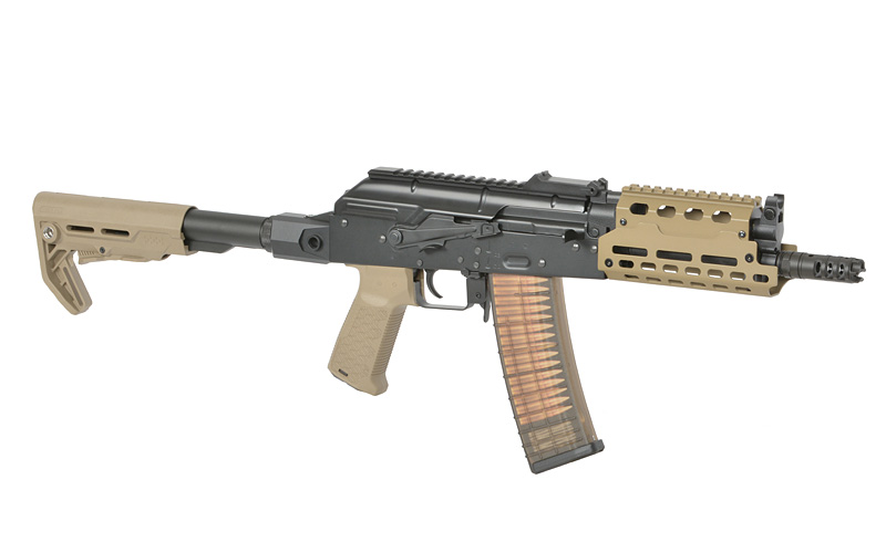 Strike Industries AK-TRAX mit Eshooter ETU max. 0,5J AEG TAN