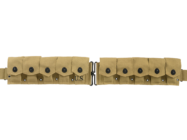 US WW2 M1 Garand Rifle 10-pouches Cartridge Belt [8FIELDS]