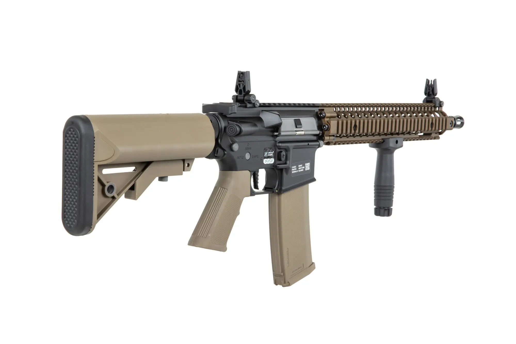 Daniel Defense® M4A1 Sopmod Block II SA-P26 PRIME max. 0,5J AEG mit HAL E.T.U, Dark Matter 27K Brushless Motor und Speedgears (CB) 