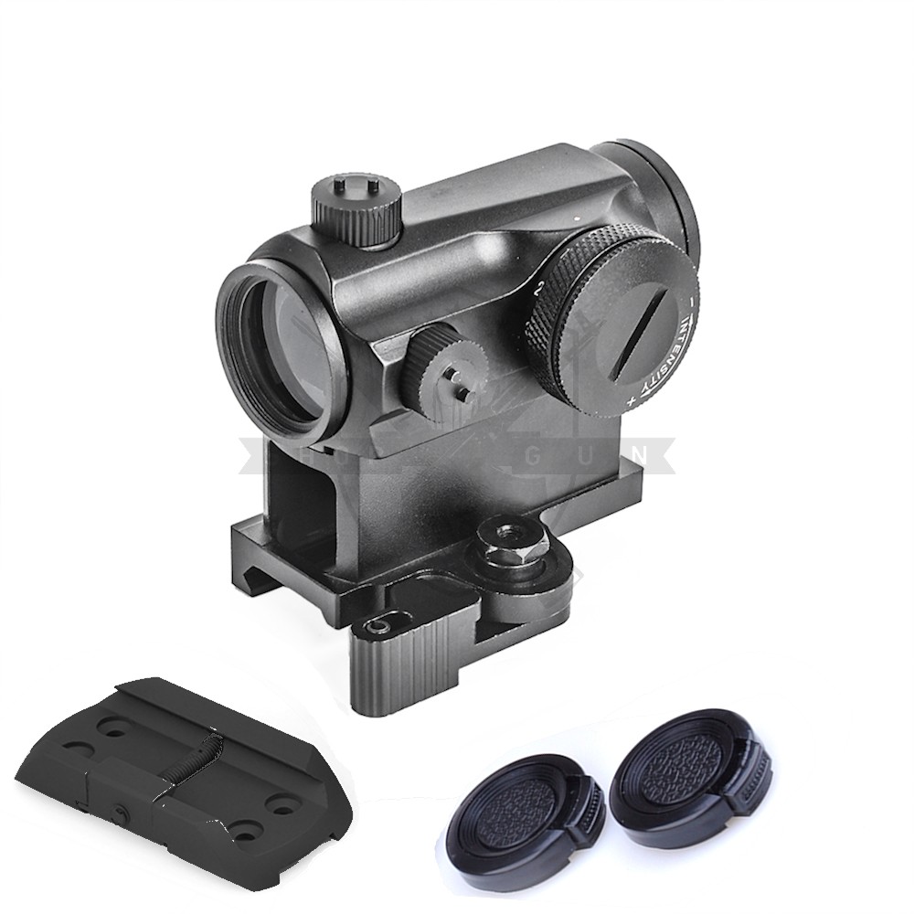 Set: T1 Red/Green Dot -Nachbau mit QD Mount und Lowmount (BK)