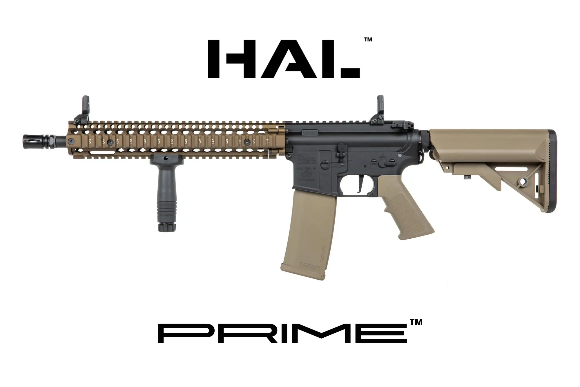 Daniel Defense® M4A1 Sopmod Block II SA-P26 PRIME max. 0,5J AEG mit HAL E.T.U, Dark Matter 27K Brushless Motor und Speedgears (CB) 
