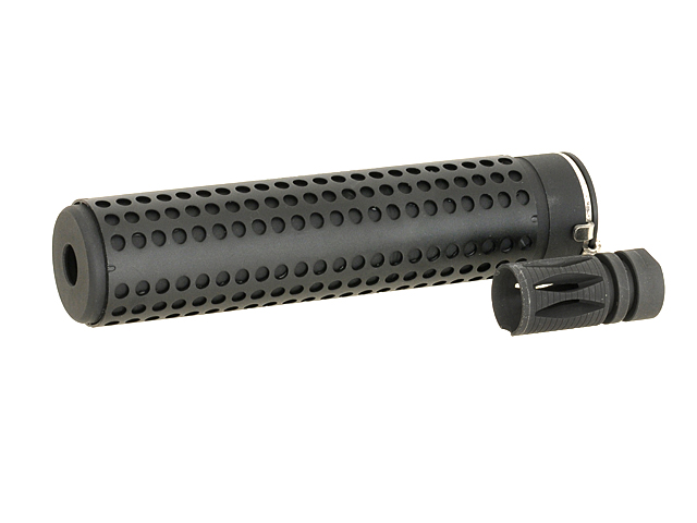 QD Schalldämpferdummy mit Flashhider, schwarz