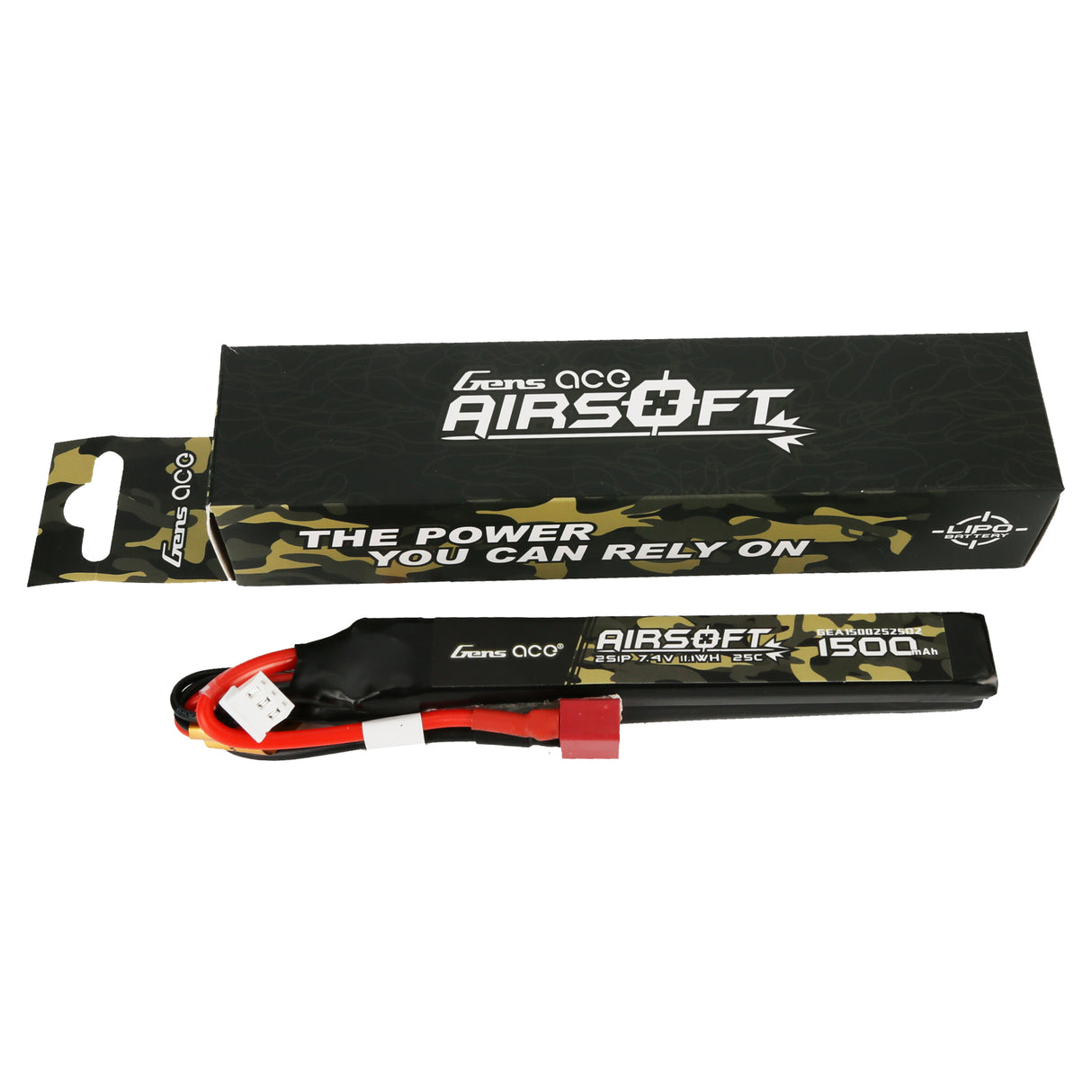 Gens Ace 25C 1500mAh 2S1P 7.4V Double-Sticktype mit T-Stecker