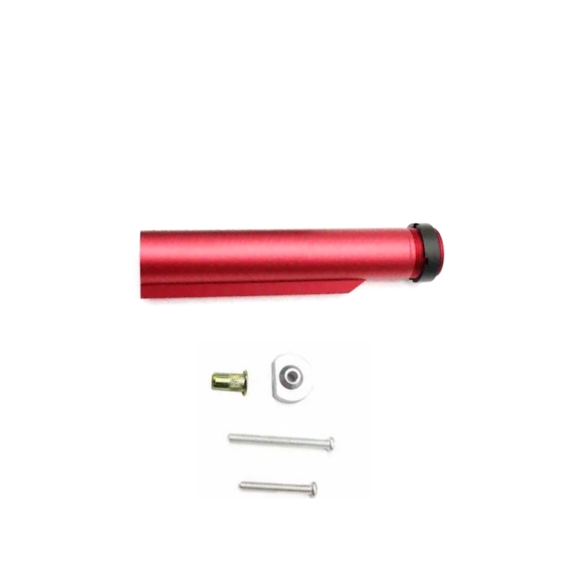 Stocktube für M4/AR, Metall (incl. Schraube & Konterstück) (Rot)