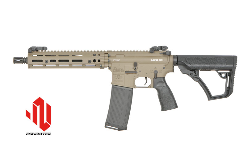 Daniel Defense MK18 RIII 10.3" max. 0,5J AEG mit Eshooter ETU, FDE
