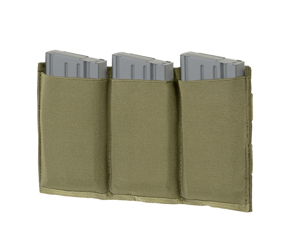 Elastic Triple SR25/M14/SCAR-H/HK417 Magazine Pouch - Olive