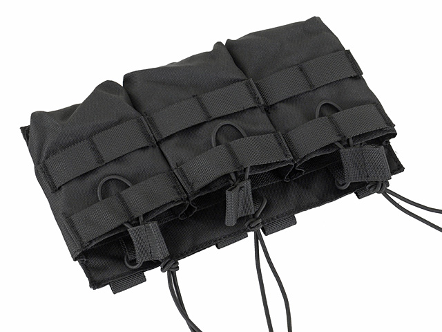 Triple Open Top 7.62 Mag Pouch - Black [8FIELDS]