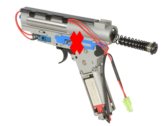 Cyma V3 - Komplettgearbox für AK mit Neodymmagnet-Motor, Federschnellwechselsystem, mit Hauptfeder für S-AEG
