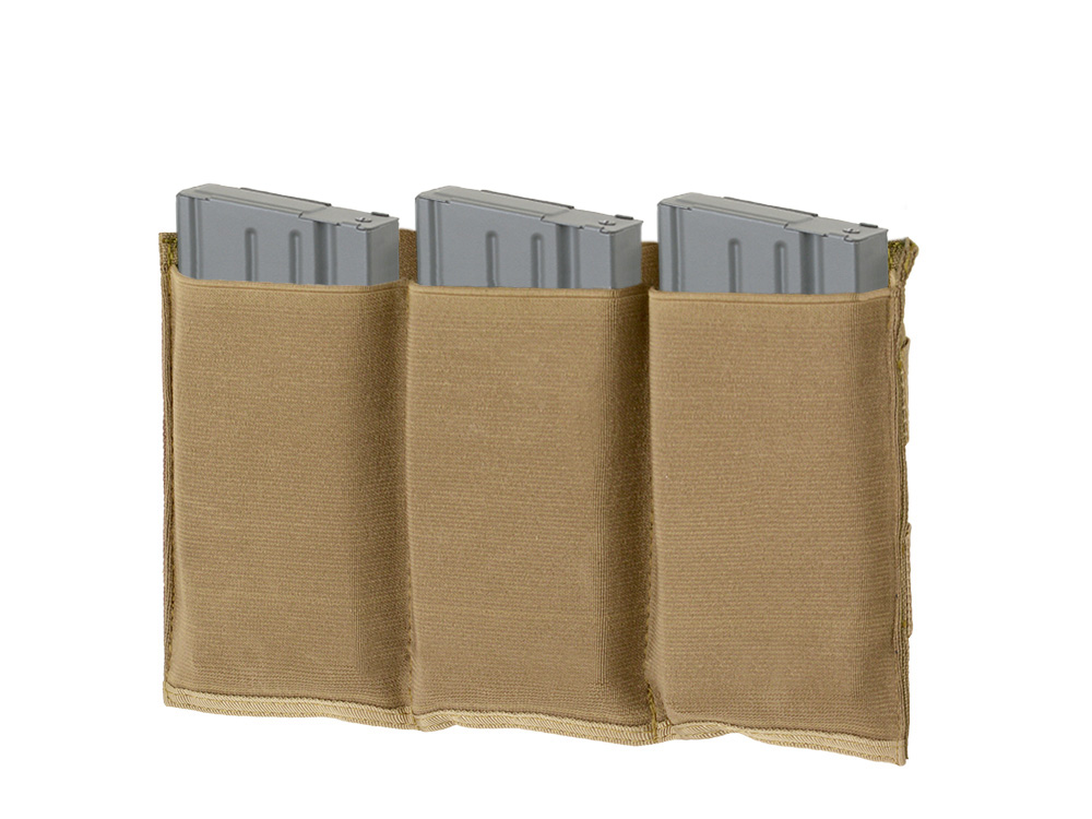 Elastic Triple SR25/M14/SCAR-H/HK417 Magazine Pouch - Coyote