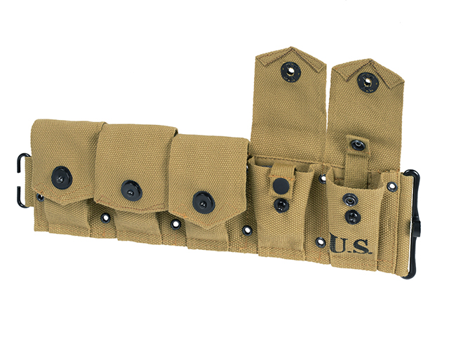 US WW2 M1 Garand Rifle 10-pouches Cartridge Belt [8FIELDS]