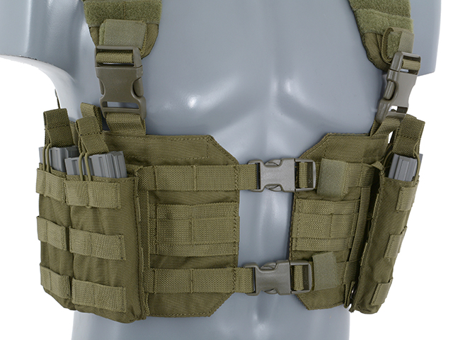 Split Front Chest Harness - Olive [8FIELDS]